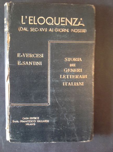 L'ELOQUENZA (DAL SECOLO XVII AI GIORNI NOSTRI)