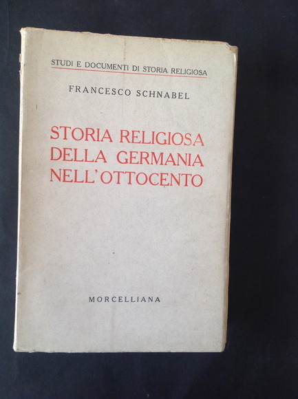 STORIA RELIGIOSA DELLA GERMANIA NELL'OTTOCENTO