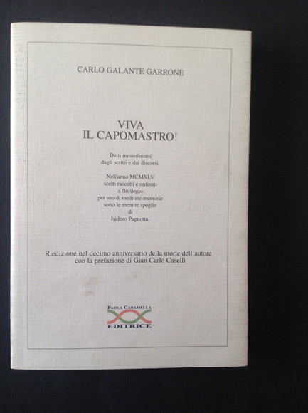 VIVA IL CAPOMASTRO!