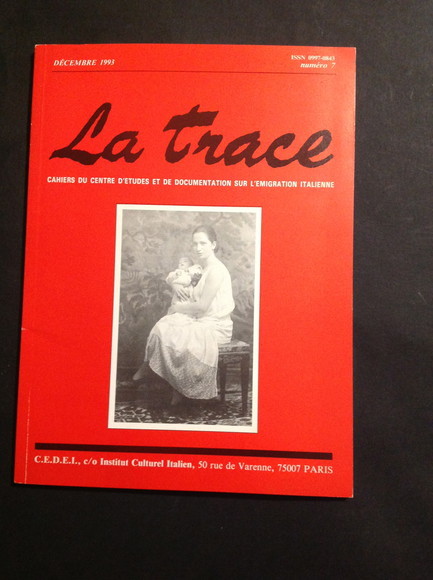 LA TRACE - N. 7 DECEMBRE 1993 CAHIERS DU CENTRE …