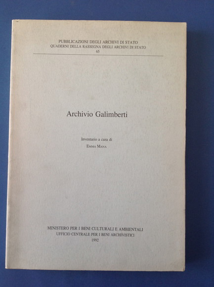 ARCHIVIO GALIMBERTI