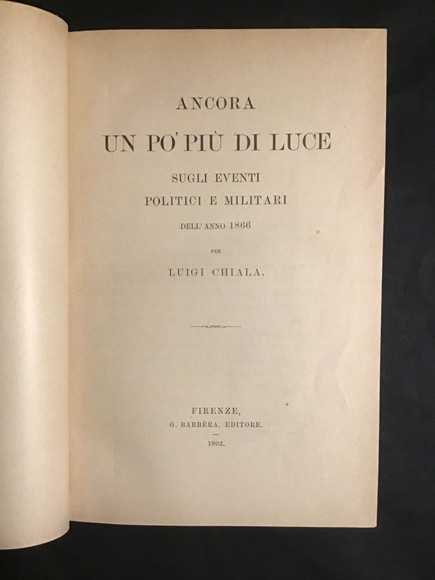 ANCORA UN PO' PIU' DI LUCE SUGLI EVENTI POLITICI E …