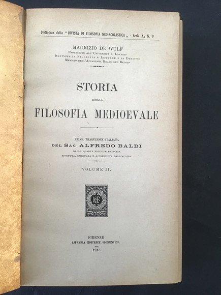 STORIA DELLA FILOSOFIA MEDIOEVALE - VOL. II