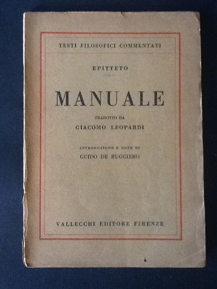 MANUALE. TRADOTTO DA GIACOMO LEOPARDI