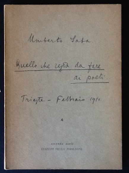 QUELLO CHE RESTA DA FARE AI POETI