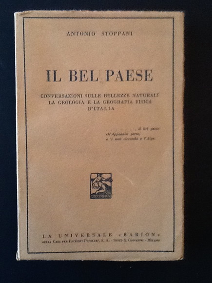 IL BEL PAESE CONVERSAZIONI SULE BELLEZZE NATURALI LA GEOLOGIA E …