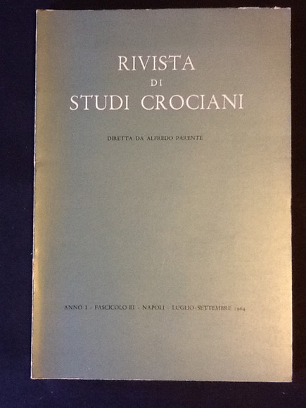 RIVISTA DI STUDI CROCIANI. ANNO I FASCICOLO III. NAPOLI - …