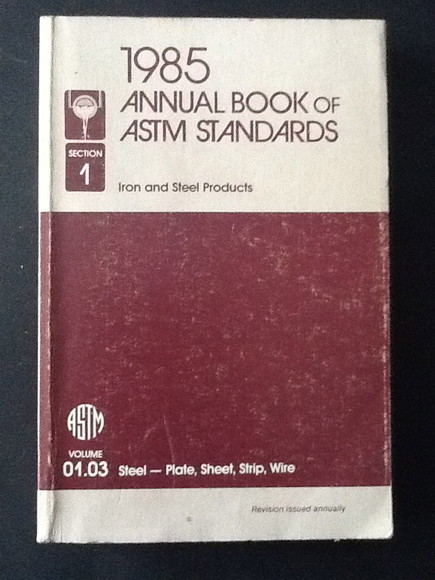 1985 ANNUAL BOOK OF ASTM STANDARDS - SECTION 1 IRON …