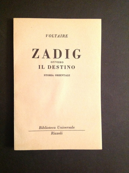 ZADIG OVVERO IL DESTINO STORIA ORIENTALE