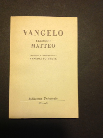 VANGELO SECONDO MATTEO