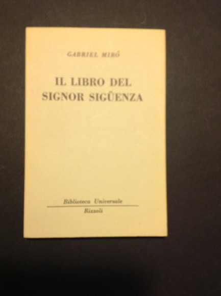 IL LIBRO DEL SIGNOR SIGUENZA