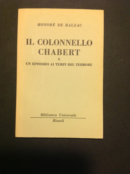 IL COLONNELLO CHABERT E UN EPISODIO AI TEMPI DEL TERRORE