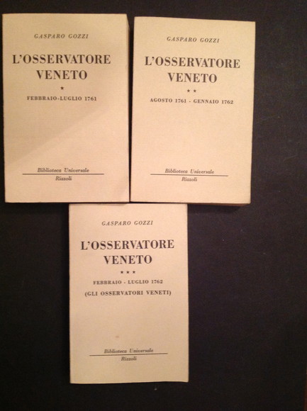 L'OSSERVATORE VENETO (I) FEBBRAIO-LUGLIO 1761 (II) AGOSTO 1761-GENNAIO 1762 (III) …