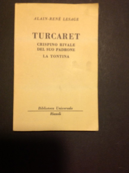 TURCARET - CRISPINO RIVALE DEL SUO PADRONE - LA TONTINA