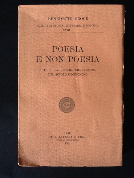 POESIA E NON POESIA. NOTE SULLA LETTERATURA EUROPEA DEL SECOLO …