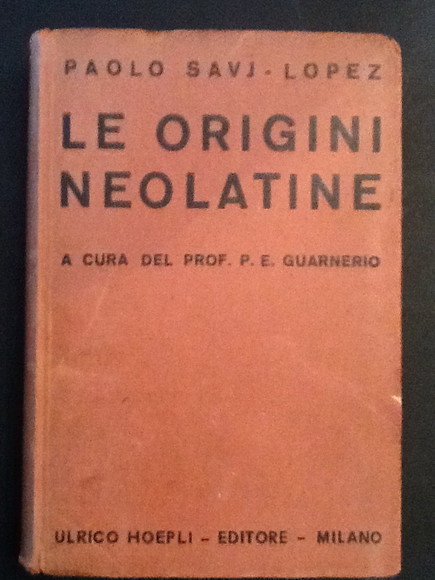 LE ORIGINI NEOLATINE