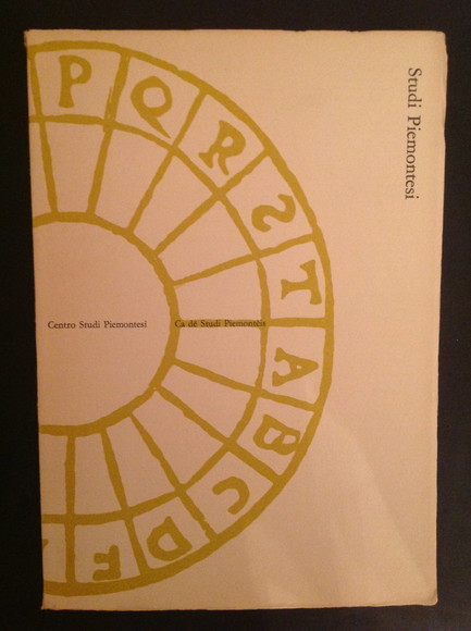 STUDI PIEMONTESI MARZO 1978, VOL. VII, FASC. 1