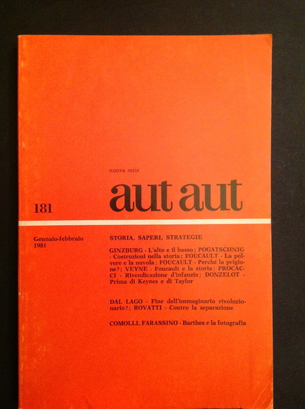 AUT AUT NUOVA SERIE 181 STORIA, SAPERI, STRATEGIE