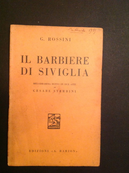 IL BARBIERE DI SIVIGLIA MELODRAMMA BUFFO IN DUE ATTI DI …