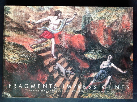 FRAGMENTS IMPRESSIONNES TABLIERS MACONNIQUES DES XVIIIEME ET XIXEME SIECLES