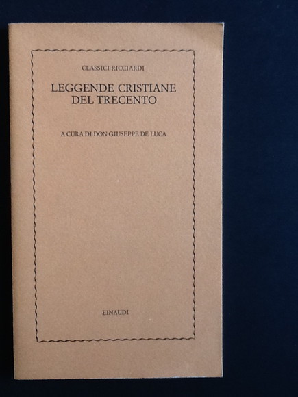 LEGGENDE CRISTIANE DEL TRECENTO