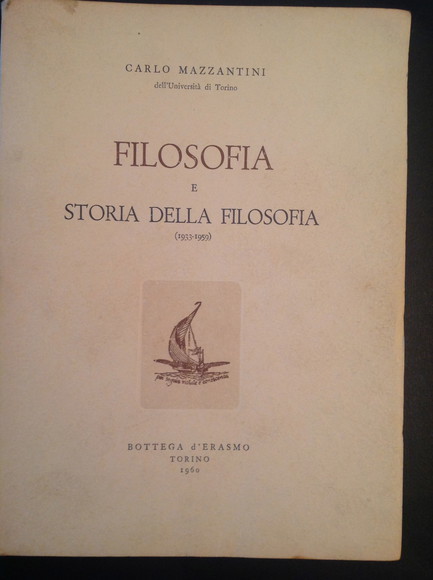 FILOSOFIA E STORIA DELLA FILOSOFIA (1933 - 1959)