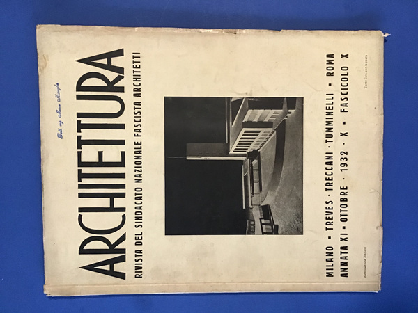 ARCHITETTURA. RIVISTA DEL SINDACATO NAZIONALE FASCISTA ARCHITETTI