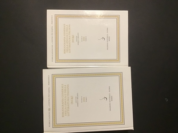 BIBLIOGRAFIA GENERALE DELLA LINGUA E DELLA LETTERATURA ITALIANA - VOLUME …