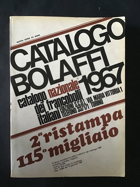 BOLAFFI 1967. CATALOGO NAZIONALE DEI FRANCOBOLLI ITALIANI