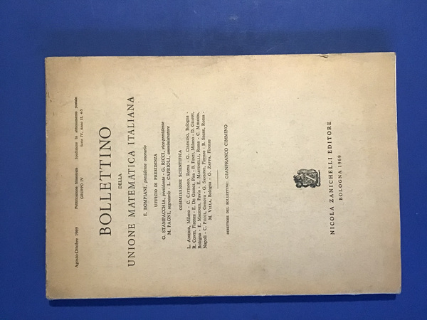 BOLLETTINO DELL'UNIONE MATEMATICA ITALIANA