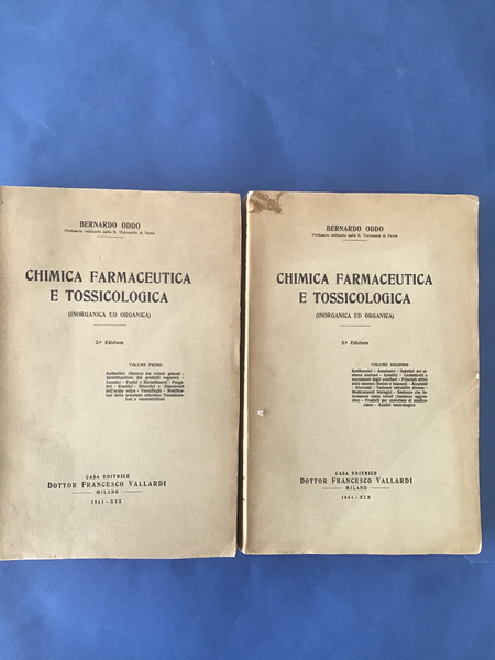CHIMICA FARMACEUTICA E TOSSICOLOGICA (INORGANICA ED ORGANICA) - VOL. I, …