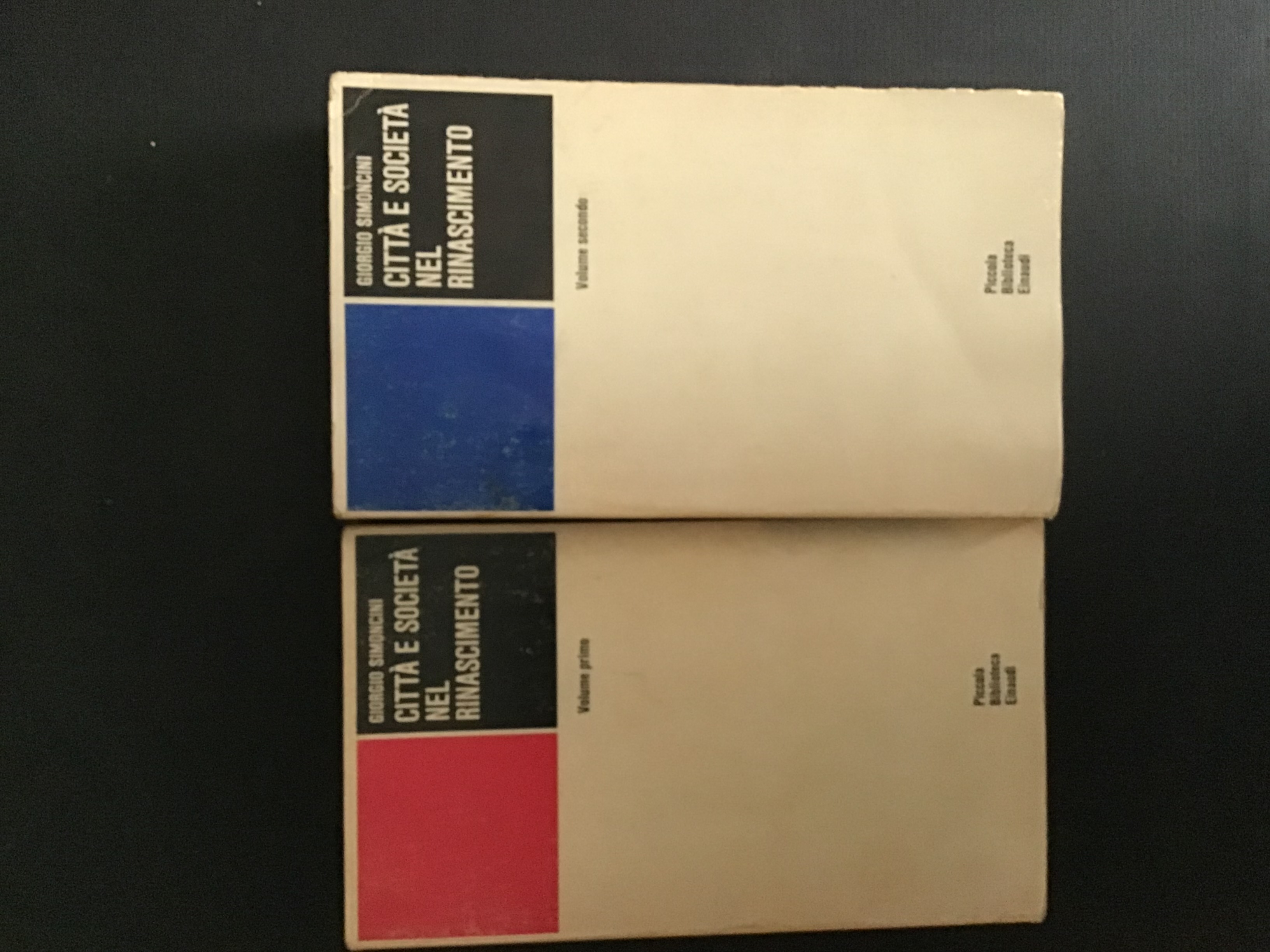 CITTA' E SOCIETA' NEL RINASCIMENTO - VOL. I, II