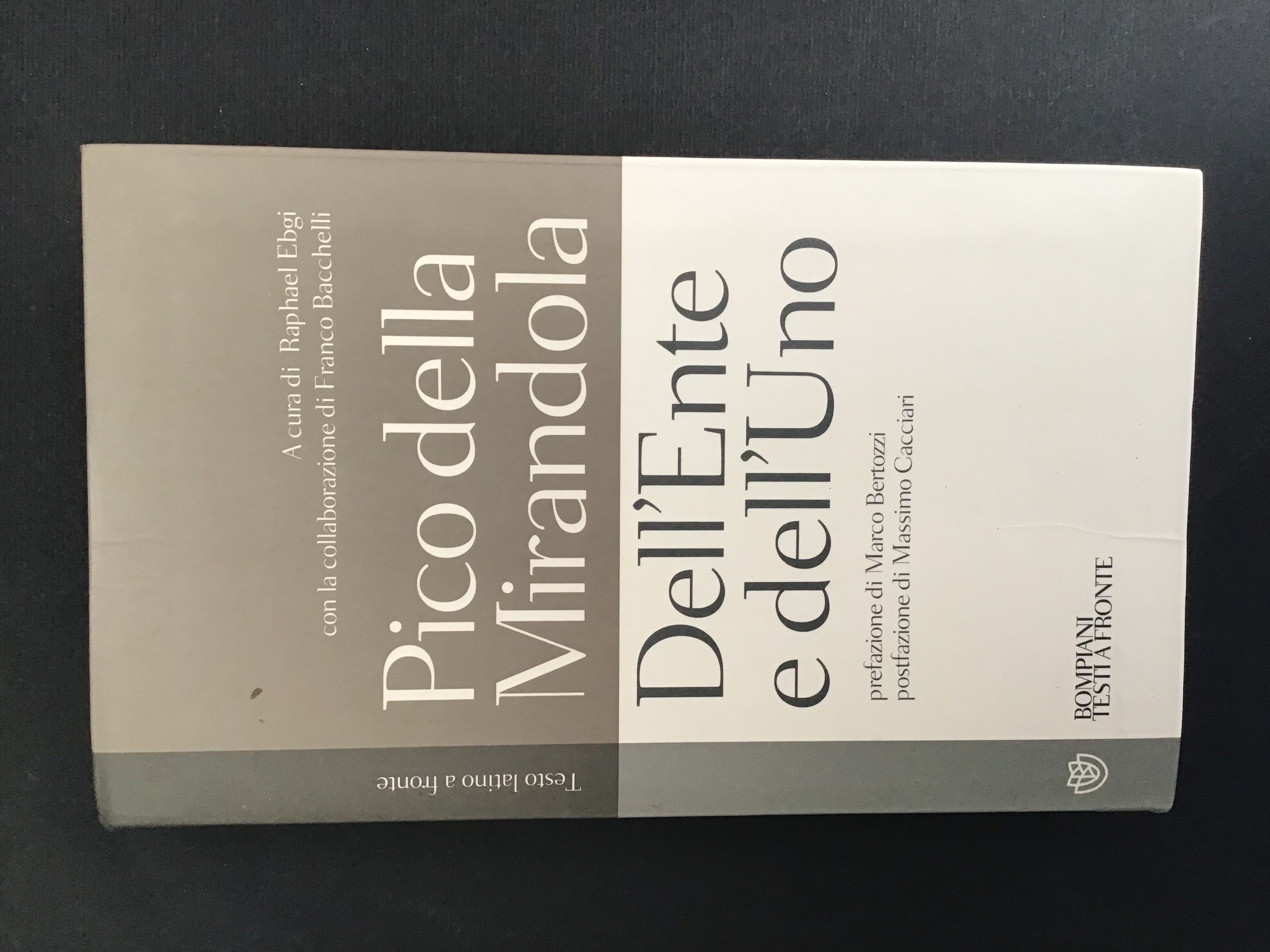 DELL'ENTE E DELL'UNO