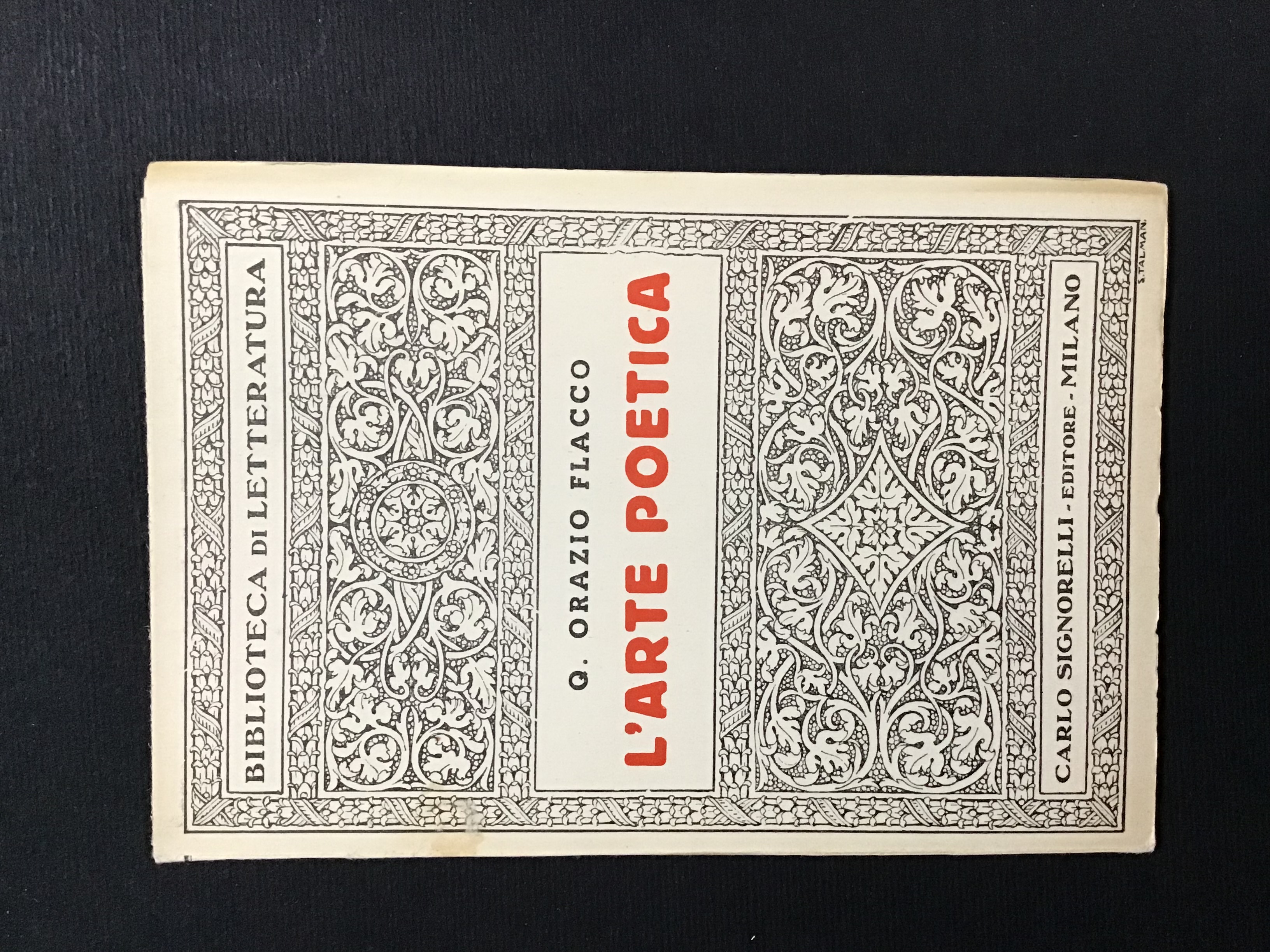 L'ARTE POETICA