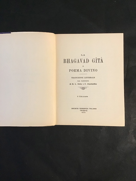 LA BHAGAVAD GITA O POEMA DIVINO