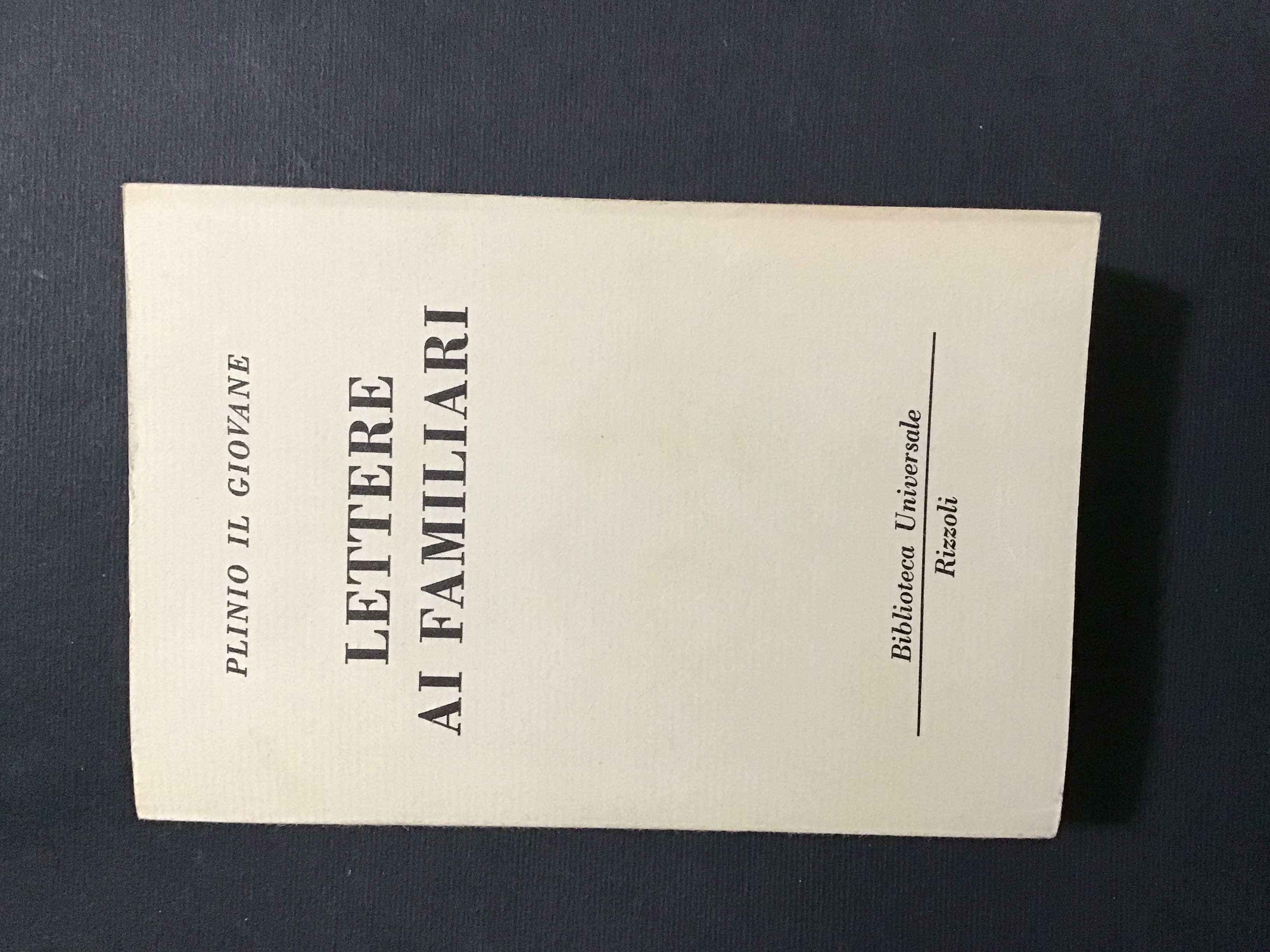 LETTERE AI FAMILIARI