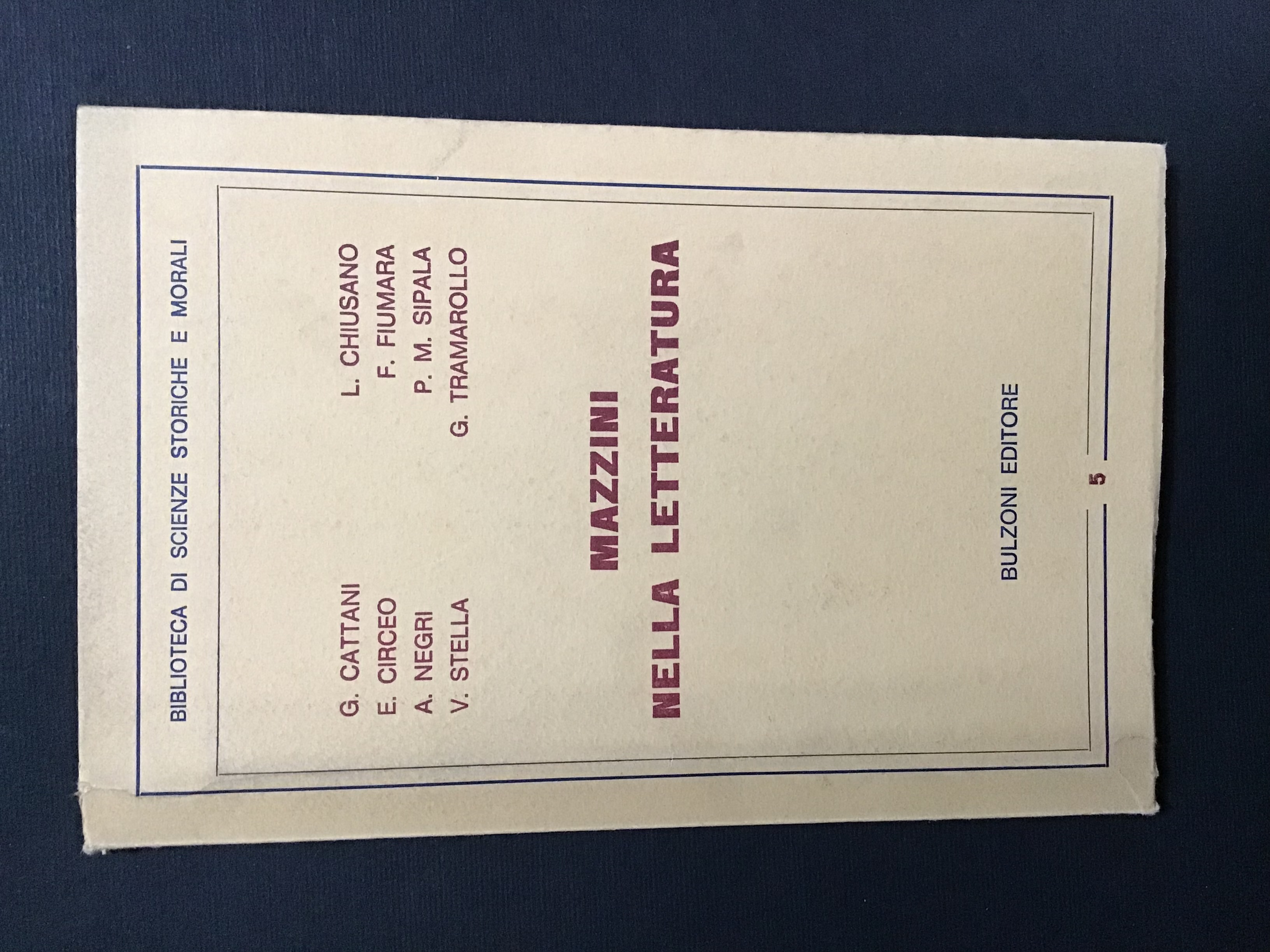 MAZZINI NELLA LETTERATURA