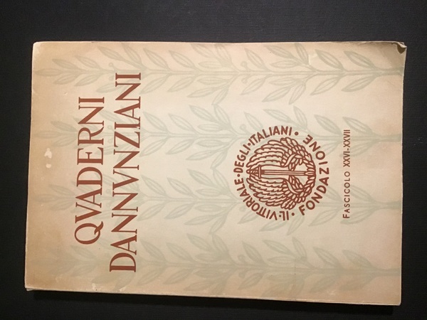 QUADERNI DANNUNZIANI - FASCICOLO XXVI-XXVII