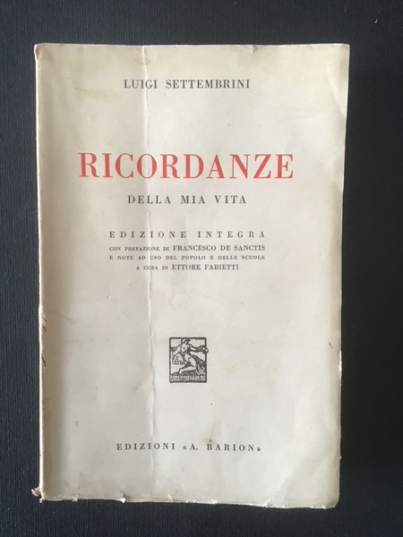 RICORDANZE DELLA MIA VITA