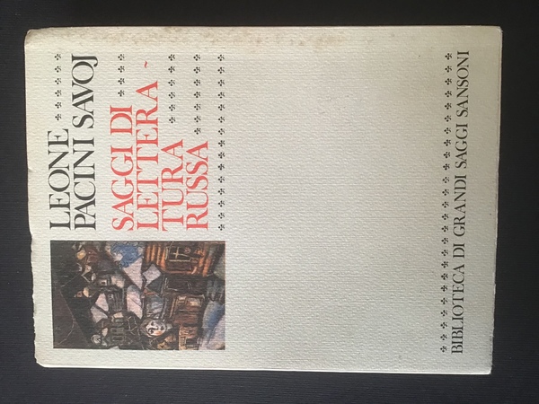 SAGGI DI LETTERATURA RUSSA