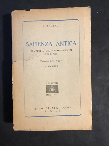 SAPIENZA ANTICA. COMPENDIO DEGLI INSEGNAMENTI TEOSOFICI