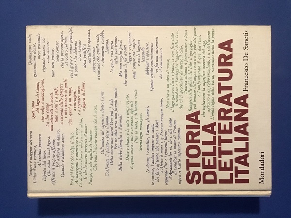 STORIA DELLA LETTERATURA ITALIANA