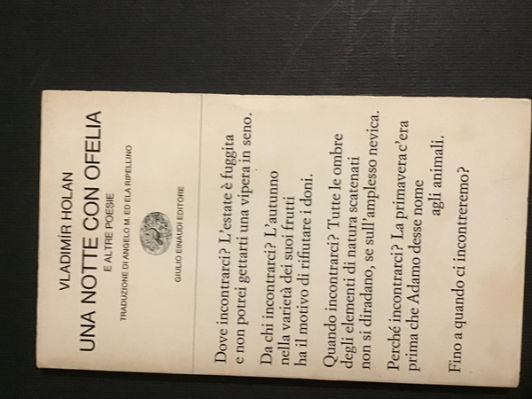 Una notte con Ofelia e altre poesie