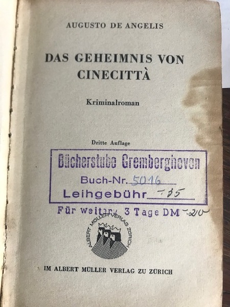 Das Geheimnis von Cinecitta.,