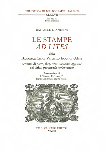 Le stampe ‘ad Lites’ della Biblioteca Civica V. Joppi di …