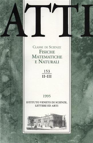 Atti. Classe di Scienze Fisiche, Matematiche e Naturali. N.153. fascicolo …
