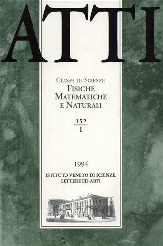 Atti. Classe di Scienze Fisiche, Matematiche e Naturali. N.152. fascicolo …