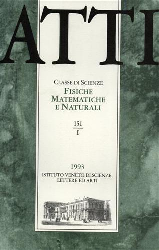 Atti. Classe di Scienze Fisiche, Matematiche e Naturali. N.151. fascicolo …
