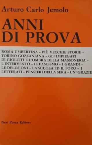 Anni di prova.