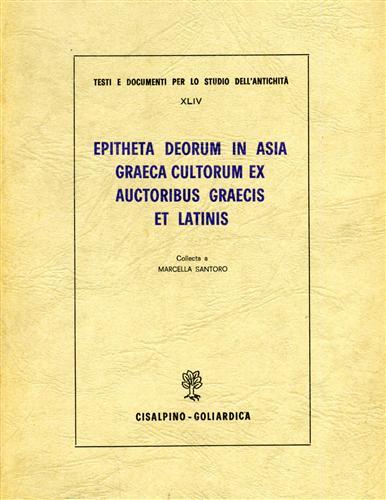 Epitheta deorum in Asia graeca cultorum ex auctoribus graecis et …